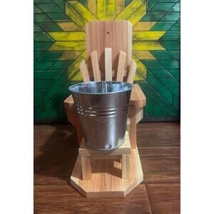 Adirondack Chair Squirrel Feeder with Table and Bucket